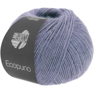 LANA GROSSA Ecopuno | Edle Netzgarnstruktur aus Baumwolle gefüllt mit Merino/Alpaka | Handstrickgarn aus 17% Schurwolle & 11% Alpaka Wolle | 50g Wolle zum Stricken & Häkeln | 215m Garn FB 74
