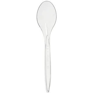 DayBays 100 Stk. Plastiklöffel Mehrweg 18 cm Plastik Transparent Spülmaschinenbeständig