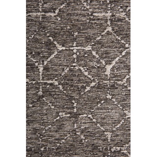 Vintage Teppich Namon 170 x 240 cm Mischgewebe Grau, Weiß Grau /