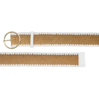 LASCANA Taillengürtel Kunstfaser beige/weiß 105