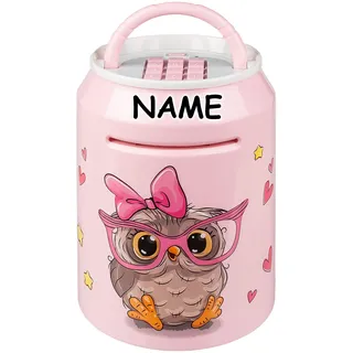 alles-meine.de GmbH XXL elektrische Spardose - Zahlenkombination/Passwort + Sound + Licht - incl. Name - digitaler Tresor Sparschwein für Kinder Erwachsene Eimer Sparschwein Sp..