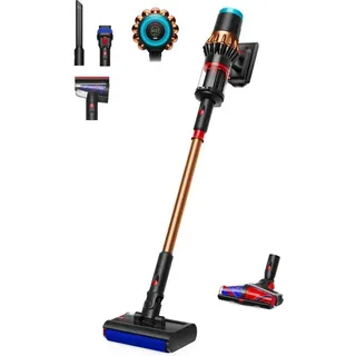Dyson V16 Piston Animal Submarine kabelloser Stabstaubsauger, Nass-Trocken-Staubsauger, hohe Saugkraft, Motorbar-Reinigungskopf, HEPA-Filterung, LCD-Display, lange Laufzeit, Mattschwarz Kupfer