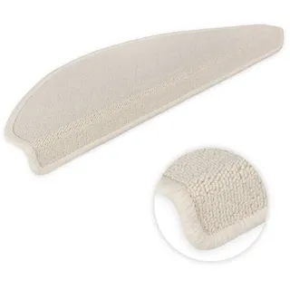 Metzker® Stufenmatte Stufenmatten Ariston im Sonderformat 64/20cm Halbrund, halbrund, Höhe: 5 mm, 15 Stück im Set beige|braun