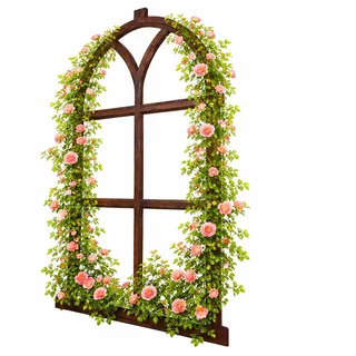 Relaxdays Stallfenster Gusseisen, Braun