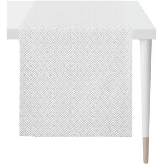 APELT Tischläufer "Match", grau, B:140cm L:46cm, PVC, Polyester, Tischdecken