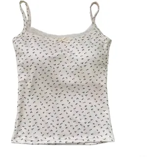 Drivstraw Damen Floral Lace Camisole Tank Top mit integrierten Pads Slim Ärmellos Neckholder Weste für Sommer Casual Daily Wear Fashion Ladylike(Apricot)
