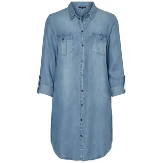 Vero Moda Silla Short Kleid Light Blue Denim M
