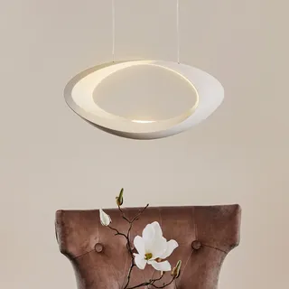 Pendelleuchte Artemide, Cabildo, dimmbar, Weiß, für Wohnzimmer, Metall, Design - 41 - 9.5 - 19