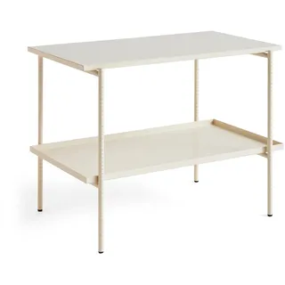 HAY - Rebar Beistelltisch rechteckig zwei Ebenen, Marmor beige / alabaster