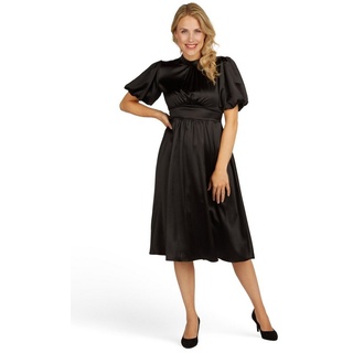 Kleo Abendkleid Abendkleid aus Satin mit Bindeschleife schwarz 32