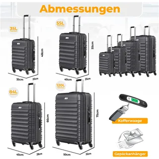 Kesser Koffer-Set 4-tlg. grau