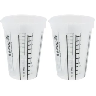 keeeper Messbecher für kleine Mengen, Mit Innenkegel, 250 ml, Mario, Transparent/Schwarz (Packung mit 2)