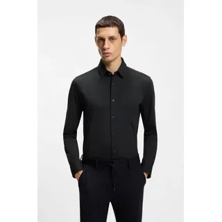 Boss Slim Fit Businesshemd mit Performance-Stretch Schwarz 44