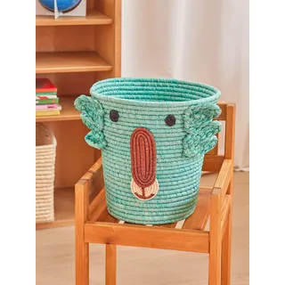 Rice Aufbewahrungskorb in Türkis - (H)30 x Ø 20 cm