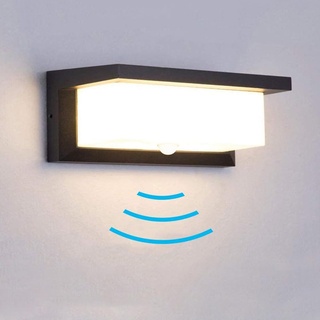 Audor Aussenlampe mit Bewegungsmelder, 18W LED Wandleuchte Aussen/Innen Wandlampe Warmweiß Wasserdicht IP65 Außenleuchte für Garten Flur Treppenhaus