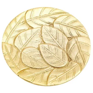 Nklaus Kerzenteller Rustikaler Blattschale Aluminium Gold