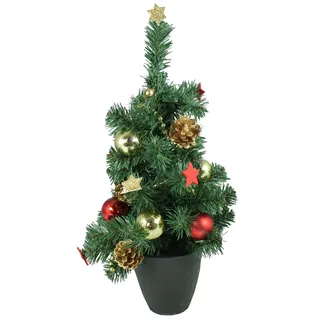 Weihnachtsbaum Tannenbaum im Topf mit 10 LEDs 40 cm Weihnachtsdeko für innen