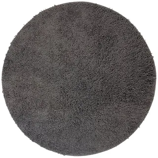 NYVI Badematte Badematte Rund 60cm NYVISpa Lasalle Grau Badezimmerteppich, Höhe 20 mm, Polyester, Rutschfest, Saugstark, Schnell Trocknend, Fußbodenheizung geeignet grau 60 cm x 60 cm x 20 mm