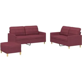 vidaXL Couch Stoff 2-Sitzer Rot