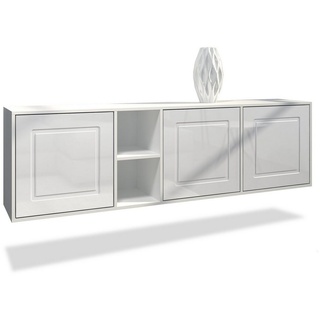 Möbelhandel Klipenstein Sideboard NOAH, TV Board hängend 182 cm, Landhaus, Korpus Weiß matt weiß