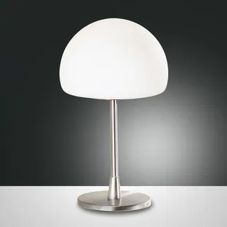 Fabas Luce Tischlampe Gaia, dimmbar, chrom / silber, für Schlafzimmer, Glas, Modern, Tischlampe - 15 cm - 15 cm - 26 cm