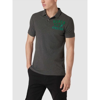 Poloshirt mit Label-Stitching Modell 'VINTAGE SUPERSTATE', Anthrazit, L