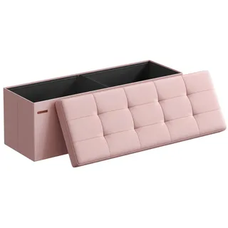 Songmics Sitzhocker mit Stauraum 38 x 110 x 38 cm Pastellrosa