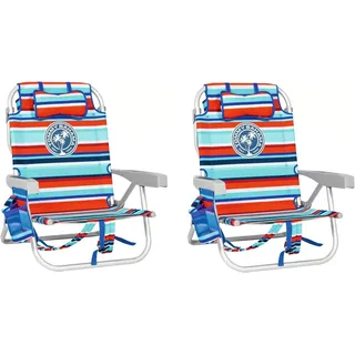 Tommy Bahama Rucksack Strandkorb, 2 Stück, Aluminium (tropischer Sonnenuntergang)