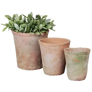 Esschert AT01 Aged Terracotta 3-er Topfset rund