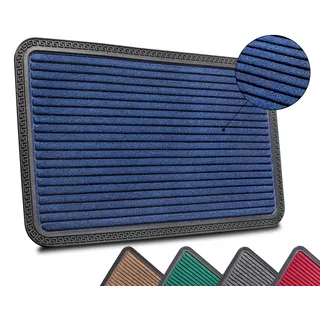 Hanse Home Fußmatte für Innen und Außen - Schmutzfangmatte rutschfest - Fussmatte Waschbar & Wetterfest, Türmatte Fußabtreter für Flur, Terrasse, Eingangsbereich - 45x75cm, Blau