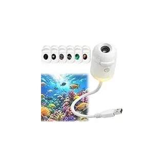 HD Intelligenter Smart Holografischer 5D Sternen & Ozeanprojektor, Einfacher Plug & Play Sternprojektor, 360° USB Galaxie-Und Mondprojektor Für Schlafzimmer Und Autodac(with 6 Films)