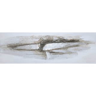 Bönninghoff Ölgemälde, Abstrakt (1 St), jedes Bild ein Unikat, BxH: 120x40 cm beige|bunt|silberfarben|weiß
