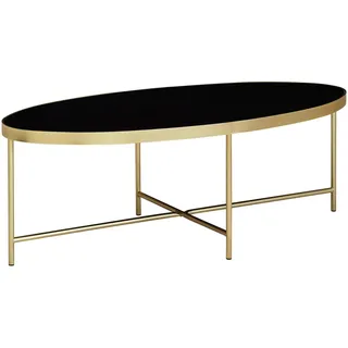 KADIMA DESIGN Vils Schwarz/Gold Glas 110 x 40 x 56 cm