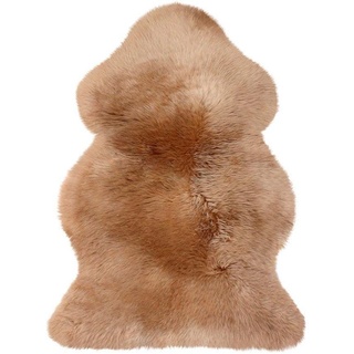 Fellteppich »Lammfell farbig«, fellförmig, 70 mm Höhe, echtes Austral. Lammfell, Wohnzimmer, Teppiche, 30548201-41 beige 70 mm