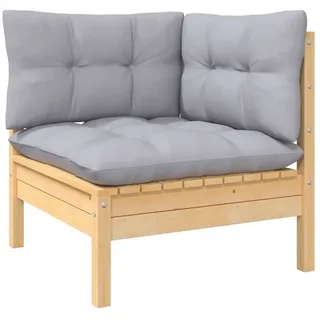 vidaXL Loungesofa 2-Sitzer grau