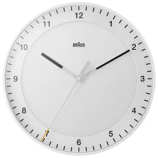 Braun Funkwanduhr 30,0 cm BC 17 W-DCF weiß