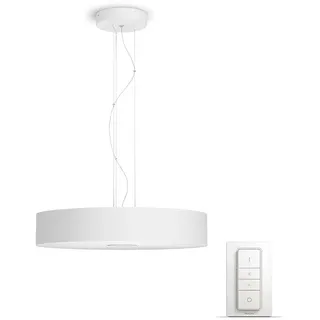 Philips Hue White Amb. LED-Pendelleuchte Fair inkl. Dimmschalter, weiß, dimmbar, alle Weißschattierungen, steuerbar via App, kompatibel mit Amazon Alexa (Echo, Echo Dot)