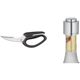 WMF Geflügelschere mit integriertem Knochenbrecher 23 cm & Clever&More Sektverschluss mit Aufschrift 3,5 cm