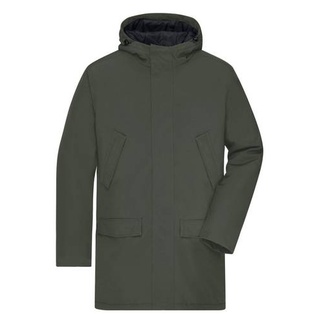Men's Business Parka Klassischer, wattierter Parka mit angeschnittener Kapuze grün/oliv, Gr. M