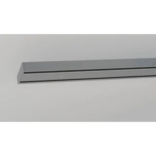 INDEKO Gardinenschiene Objektschiene 2-läufig Ø 0 mm 250 cm Silber