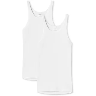 SCHIESSER Unterhemd 2er Pack - Original Doppelripp, Sport-Jacke, ärmellos, Weiß 5