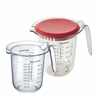 Westmark Set 2tlg., Messkannen 0,5 l und 1 l,1 x 30662270 Messkanne, 1 l, mit Deckel,1 x 30642270 Messkanne, 0,5 l, 306622E6