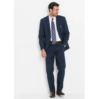 bonprix Anzug in Regular Fit (2-tlg. Set), blau, Gr.30, Klassischer Anzug mit praktischen Taschen und stillvoller Bequembundhose