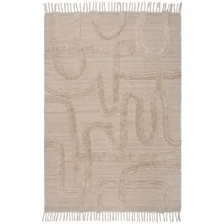 KADIMA DESIGN Fowey Wollteppich 160 x 230 cm Beige