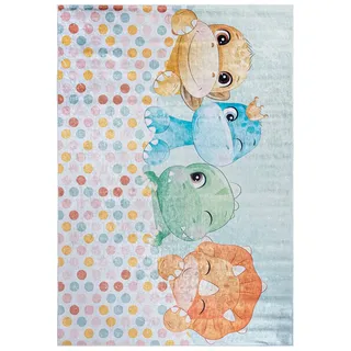 mazovia Kinderzimmerteppich Antirutsch - Waschbar bis 30 Grad - Tiere - Kurzflor Kinderteppich Teppich für Kinderzimmer - ÖKO-TEX Zertifiziert - Teppiche Junge Mädchen Bunt 80 x 150 cm