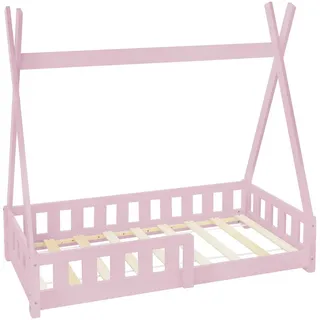 ML-Design Kinderbett Tipi 70 x 140 cm Kiefer rosa
