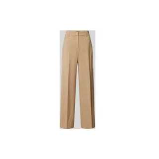 Flared Leg Wollhose mit Bügelfalten Modell 'VISIVO', Camel, 46