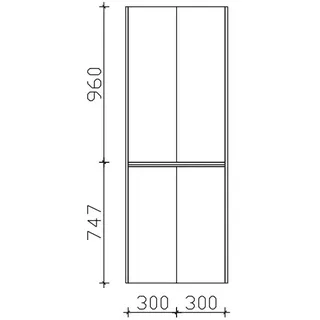 Pelipal Serie 6040 Hochschrank HLT016017, B:633, H:1707, T:173mm HLT016017