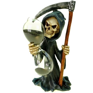 VOGLER Joh. Vogler GmbH Grim Reaper mit Sanduhr 21 cm Gothic Figur Totenschädel Totenkopf Zeitmesser