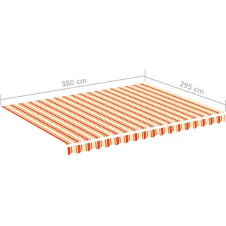 vidaXL Markisebespannung 400 x 300 cm gelb/orange